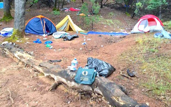 Lake Shasta fraternity leave behind piles of trash